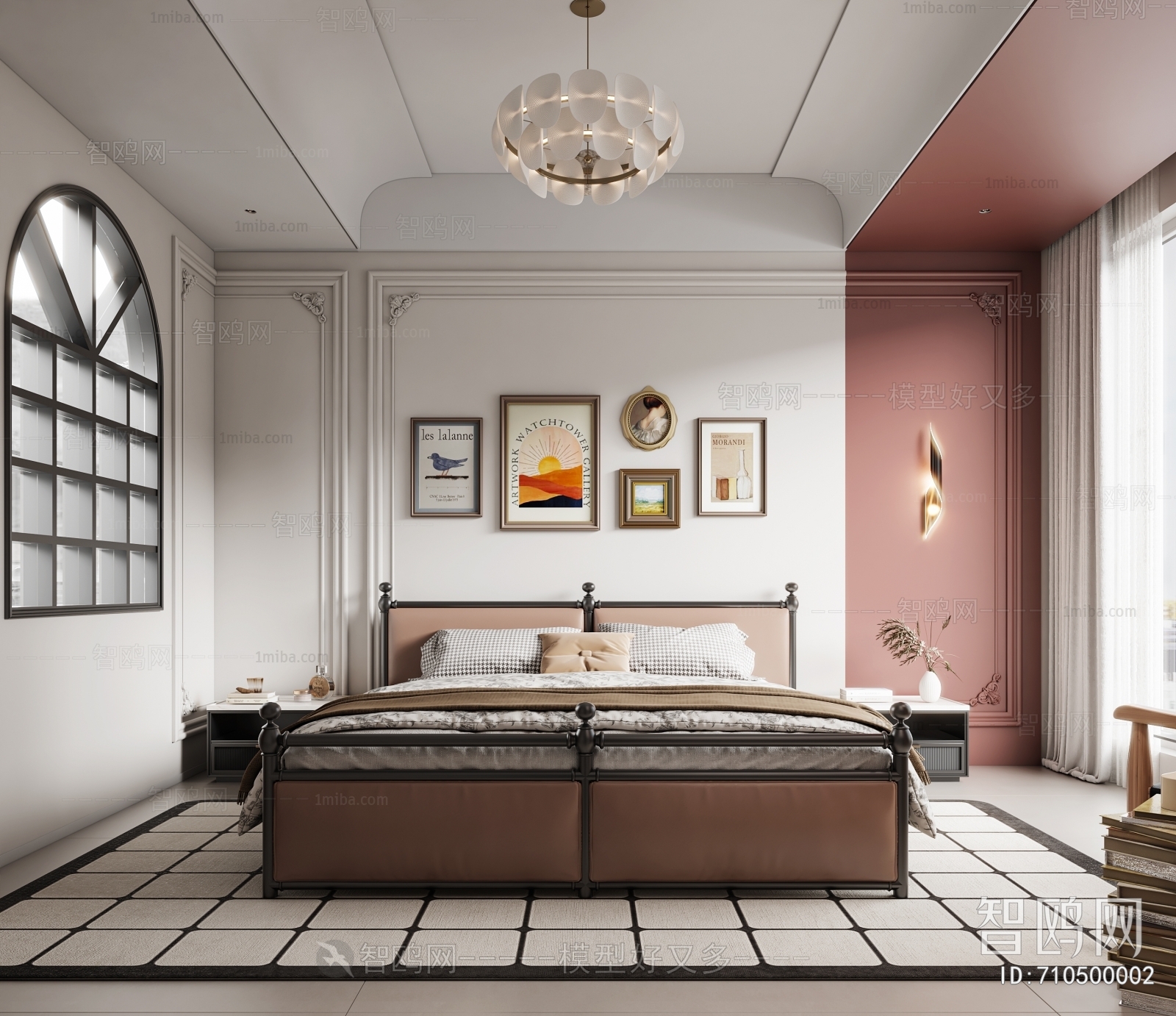 French Style Retro Style Bedroom