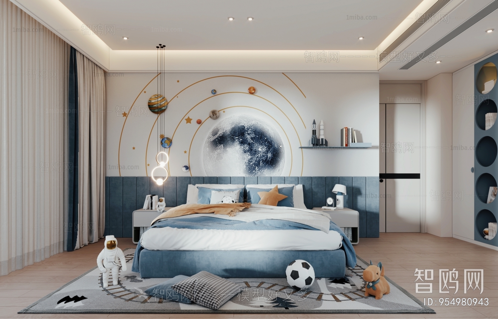 Modern Boy's Room And Son's Room