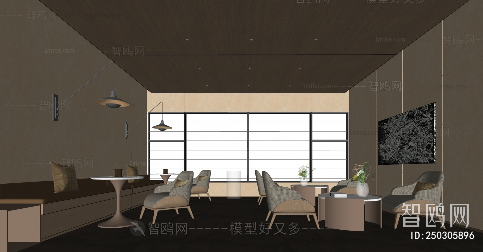 New Chinese Style Office Negotiation Area
