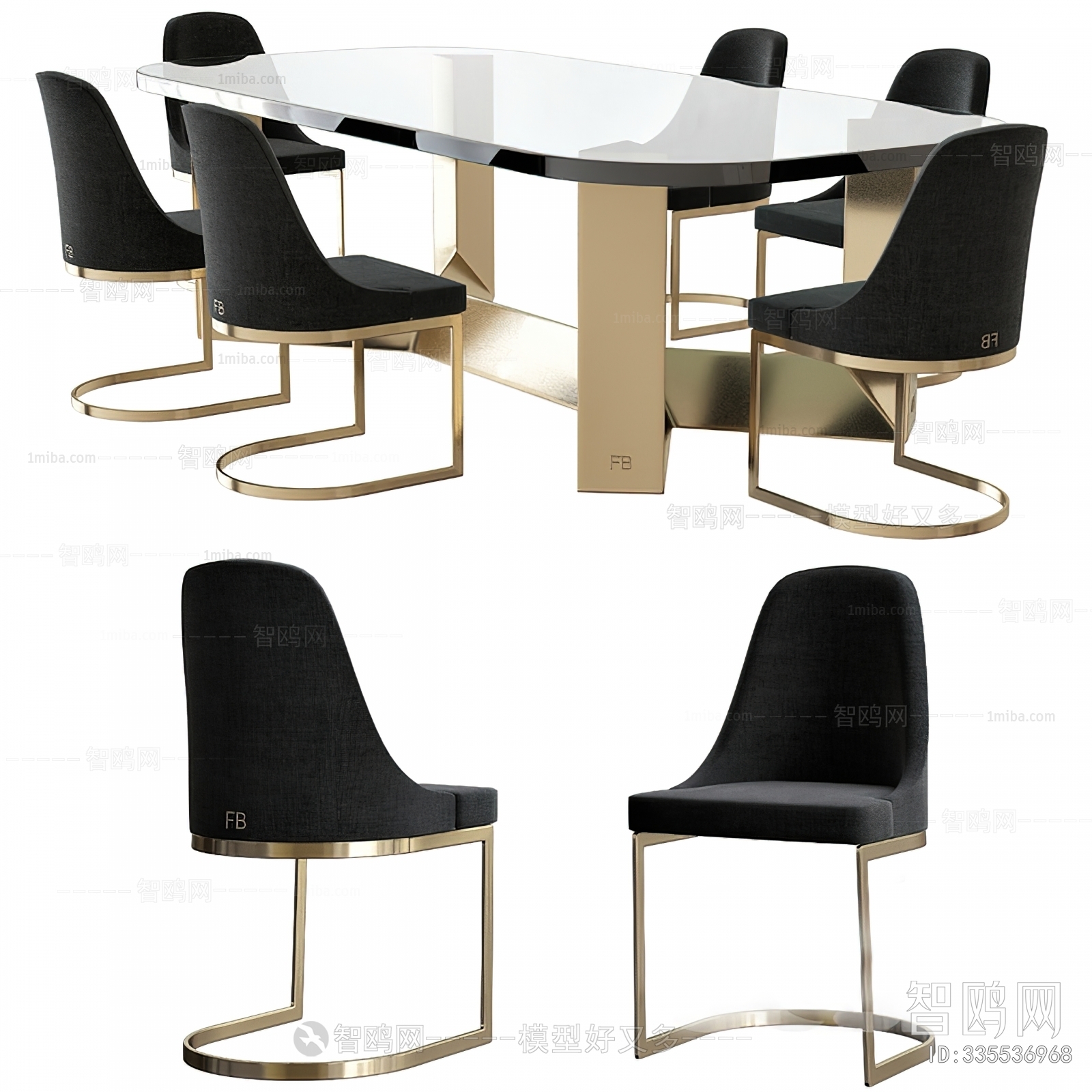 Post Modern Style Dining Table And Chairs