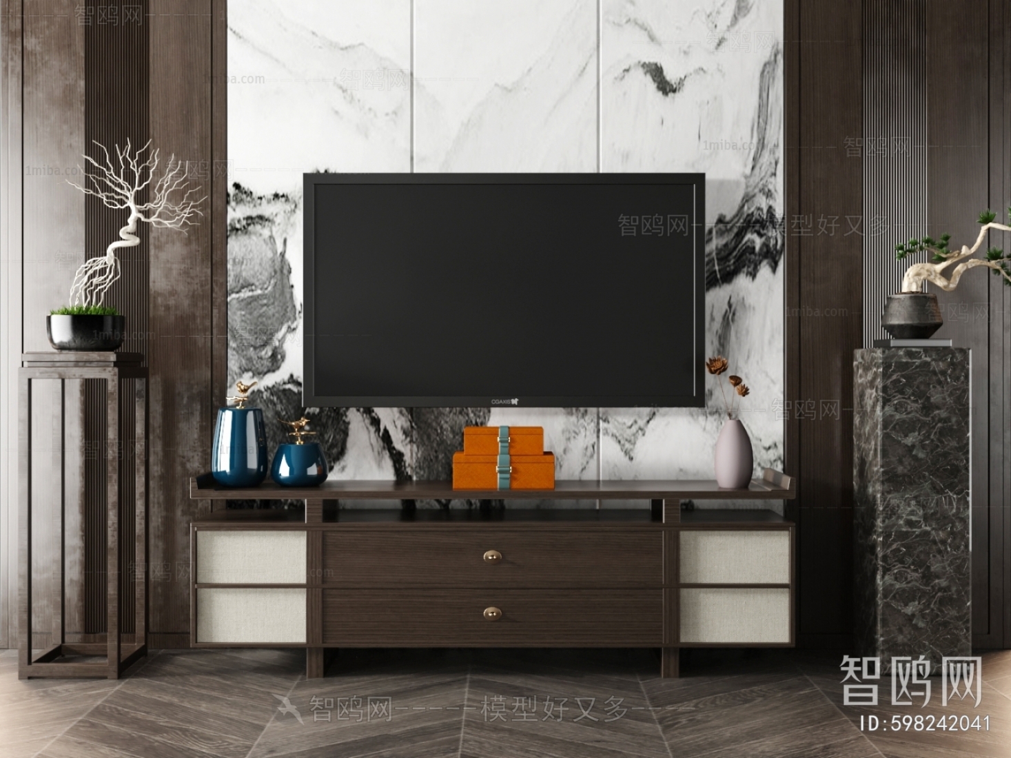 New Chinese Style TV Cabinet