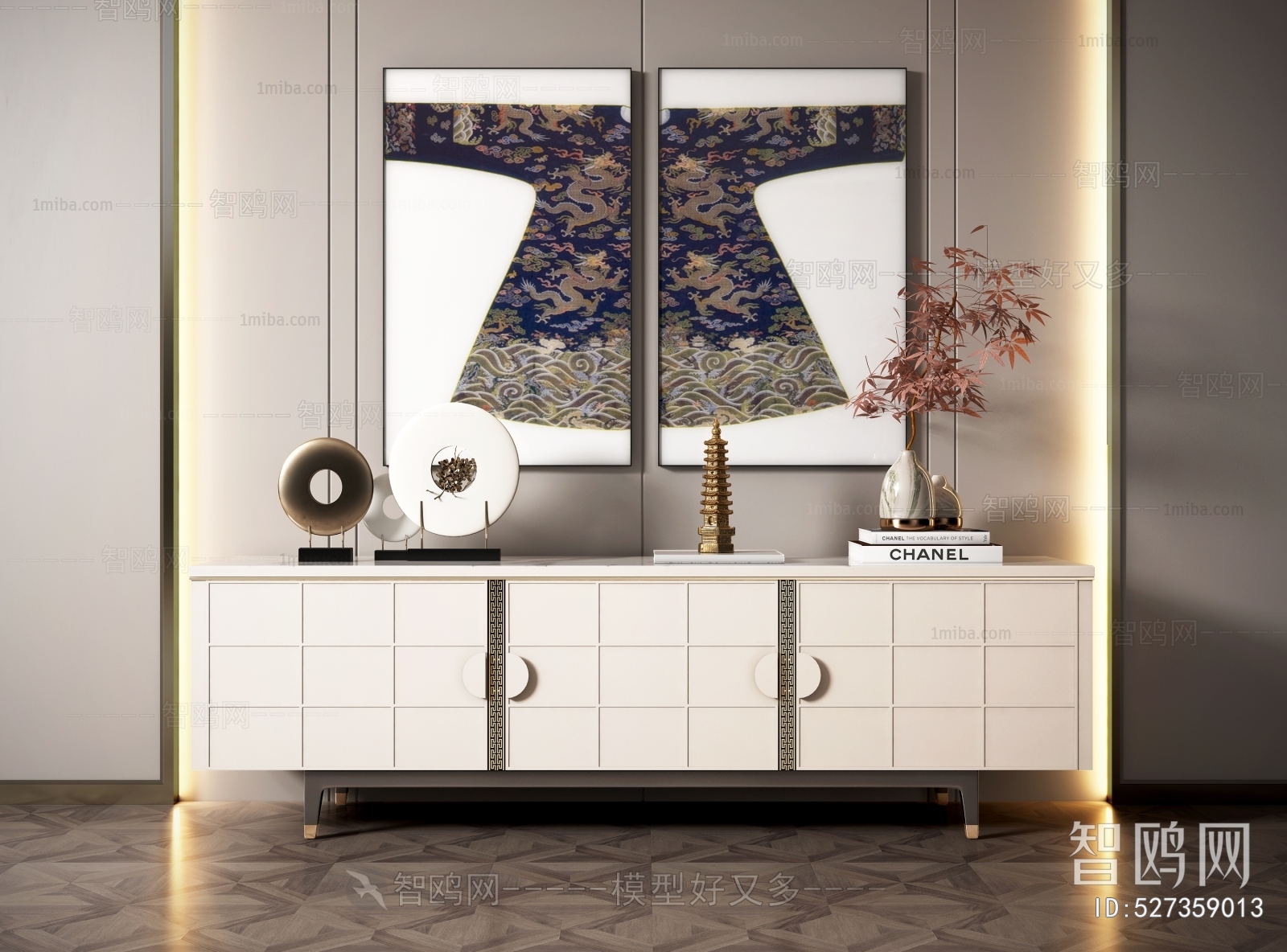 New Chinese Style Entrance Cabinet