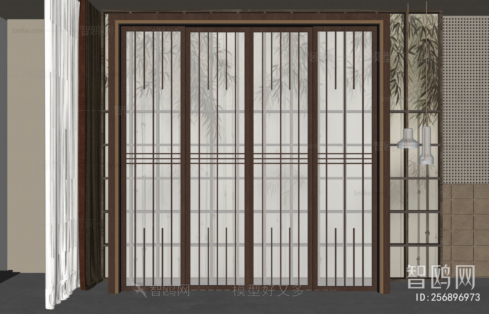 New Chinese Style Sliding Door