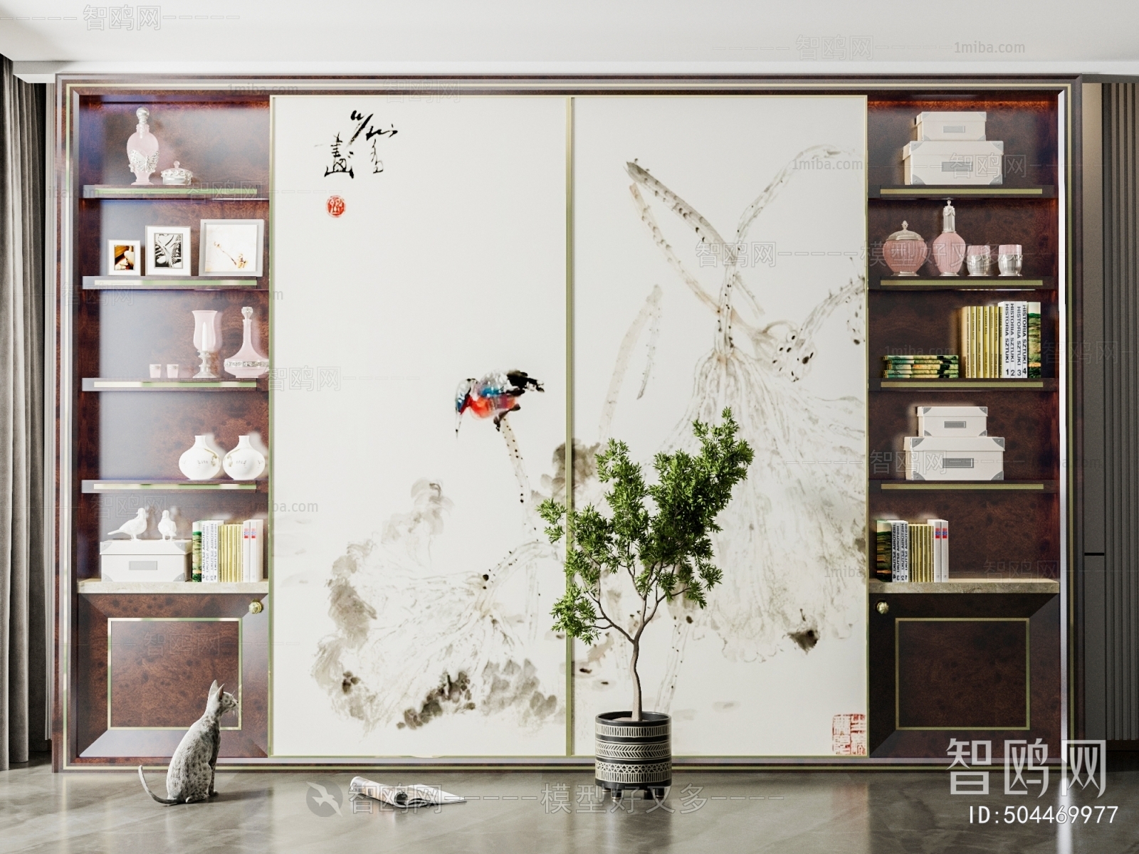 New Chinese Style Decorative Cabinet