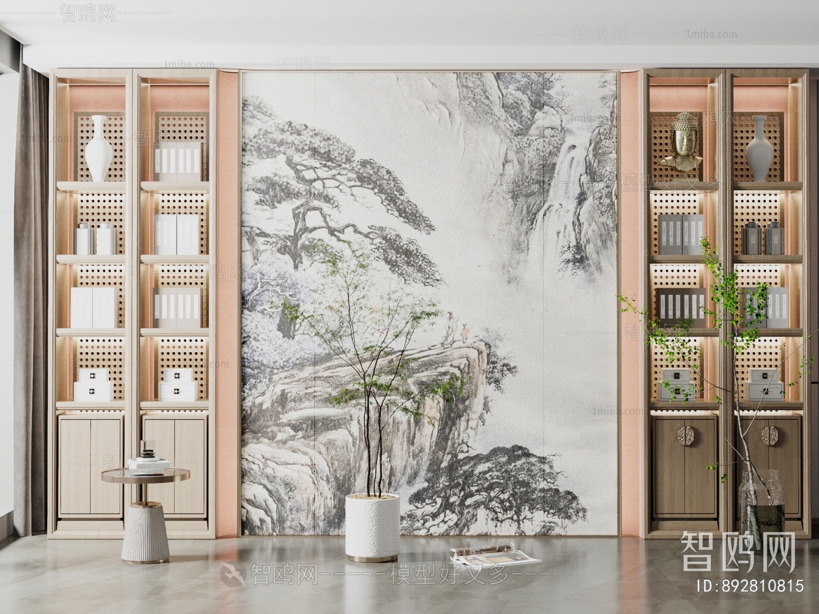 New Chinese Style Decorative Cabinet