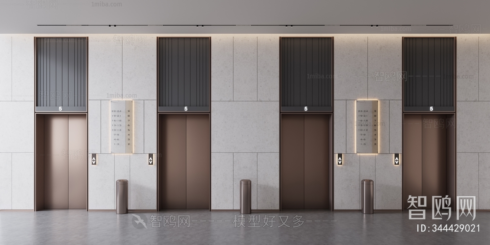 Modern Office Elevator Hall