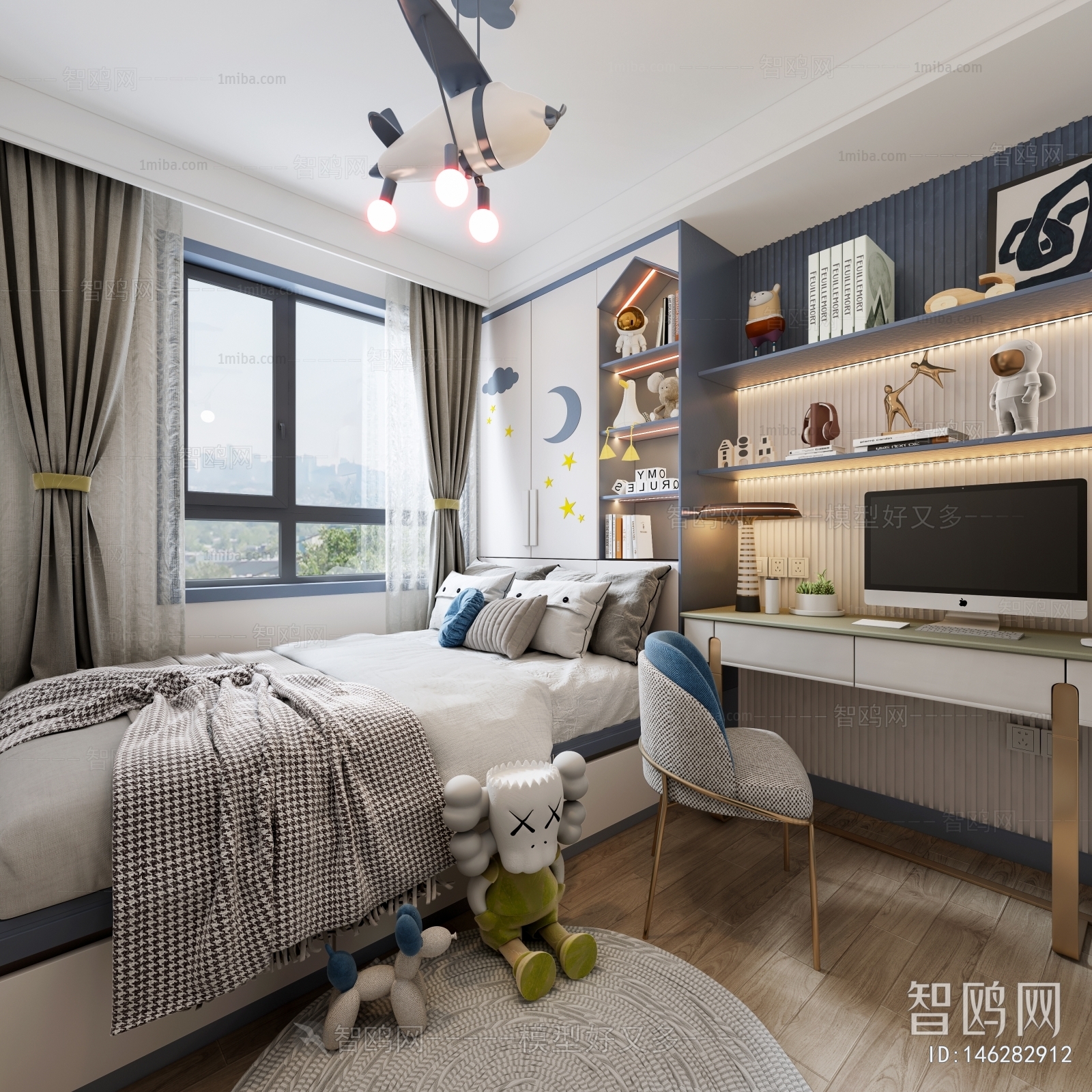 Modern Boy's Room And Son's Room