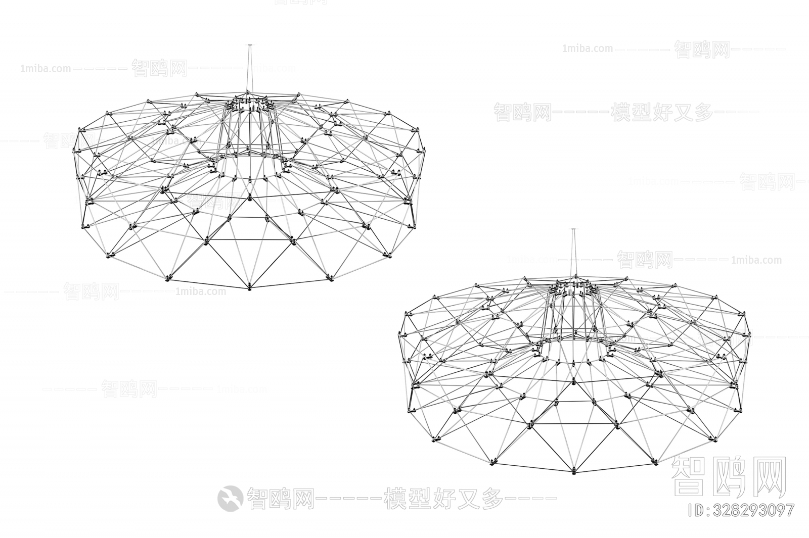 现代简约网格吊灯