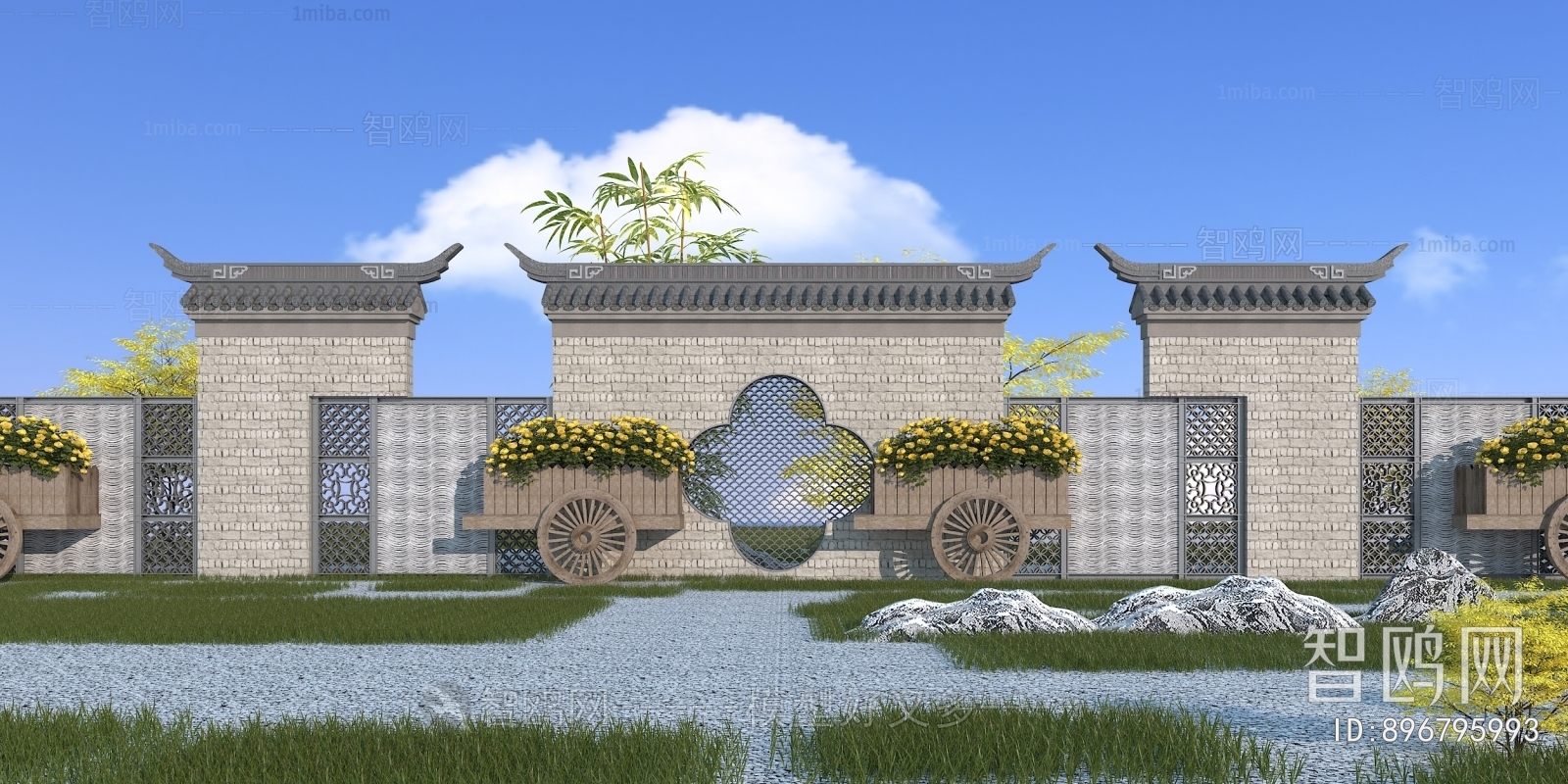 Chinese Style Landscape Wall