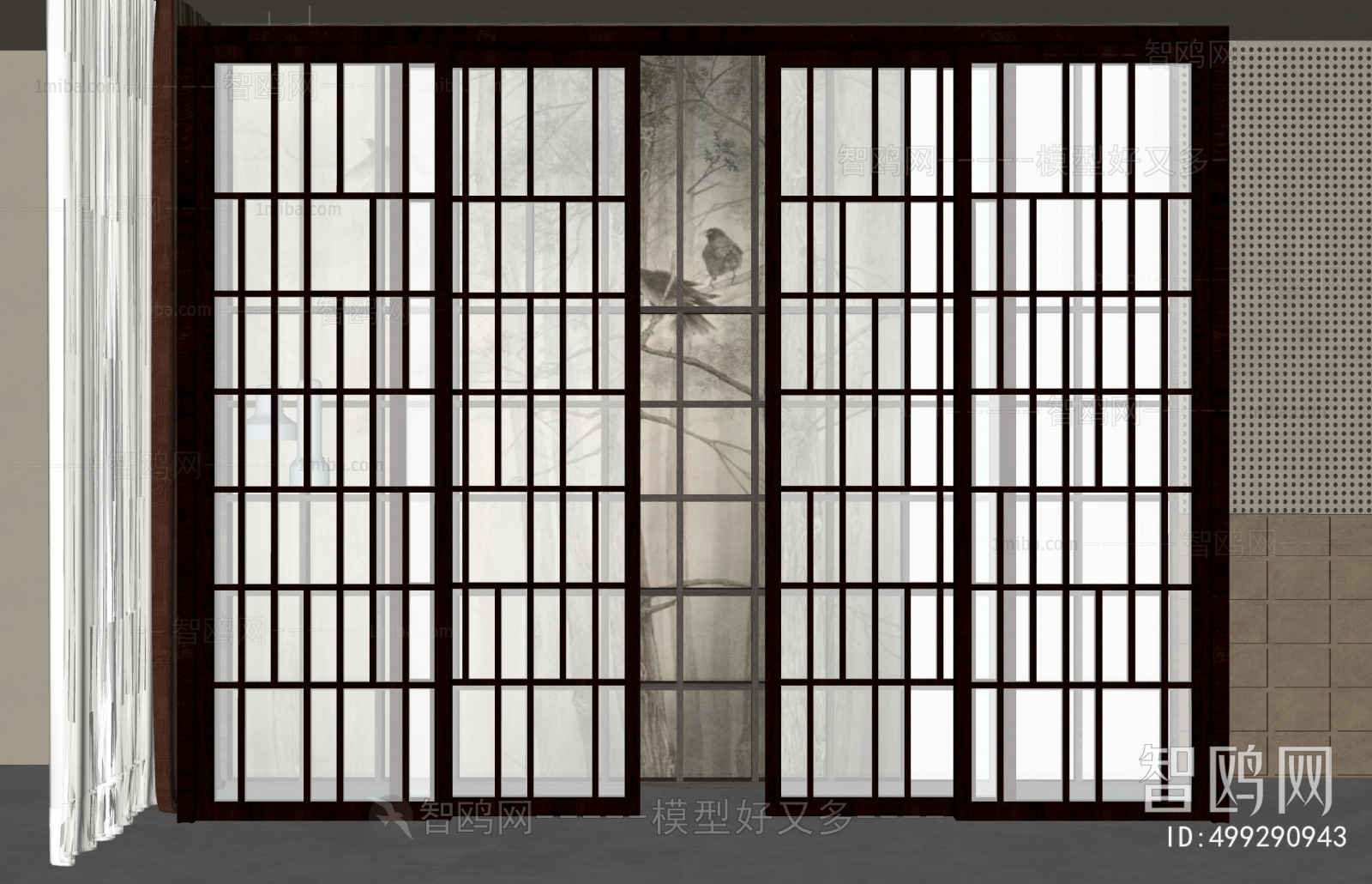 New Chinese Style Sliding Door