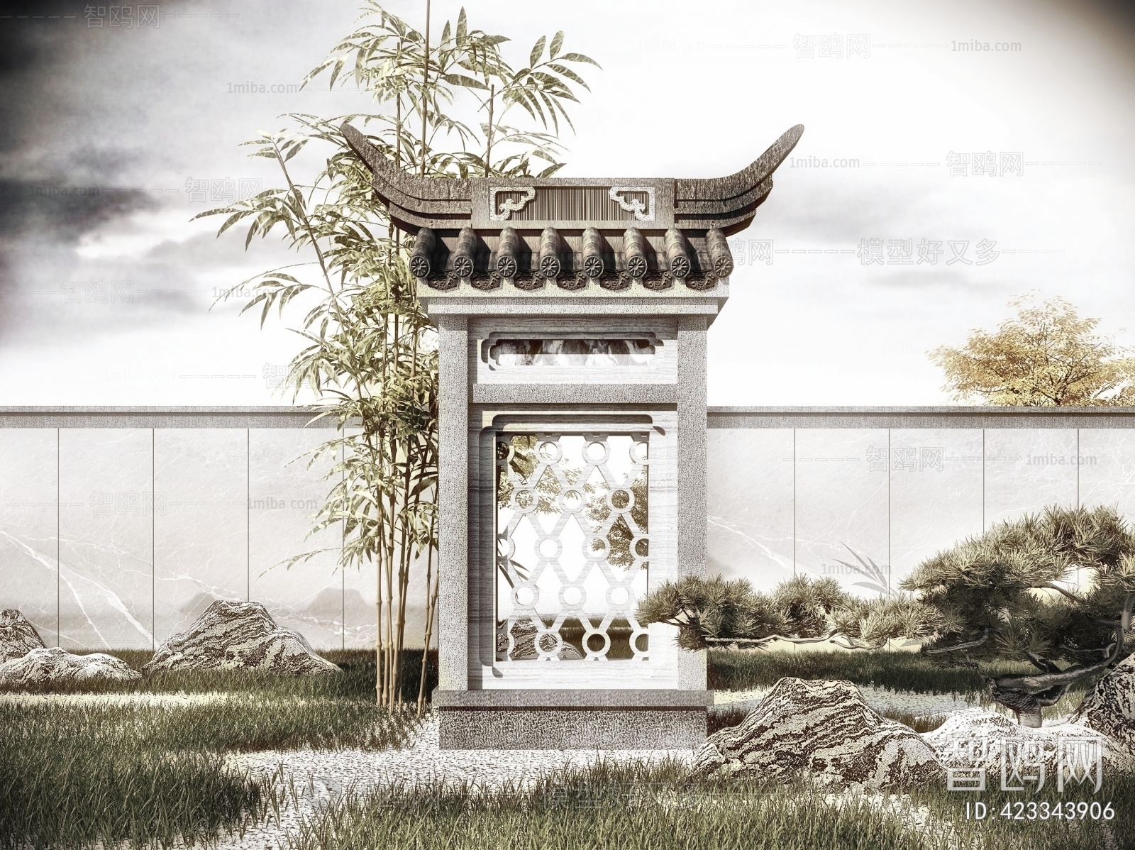 Chinese Style Landscape Wall