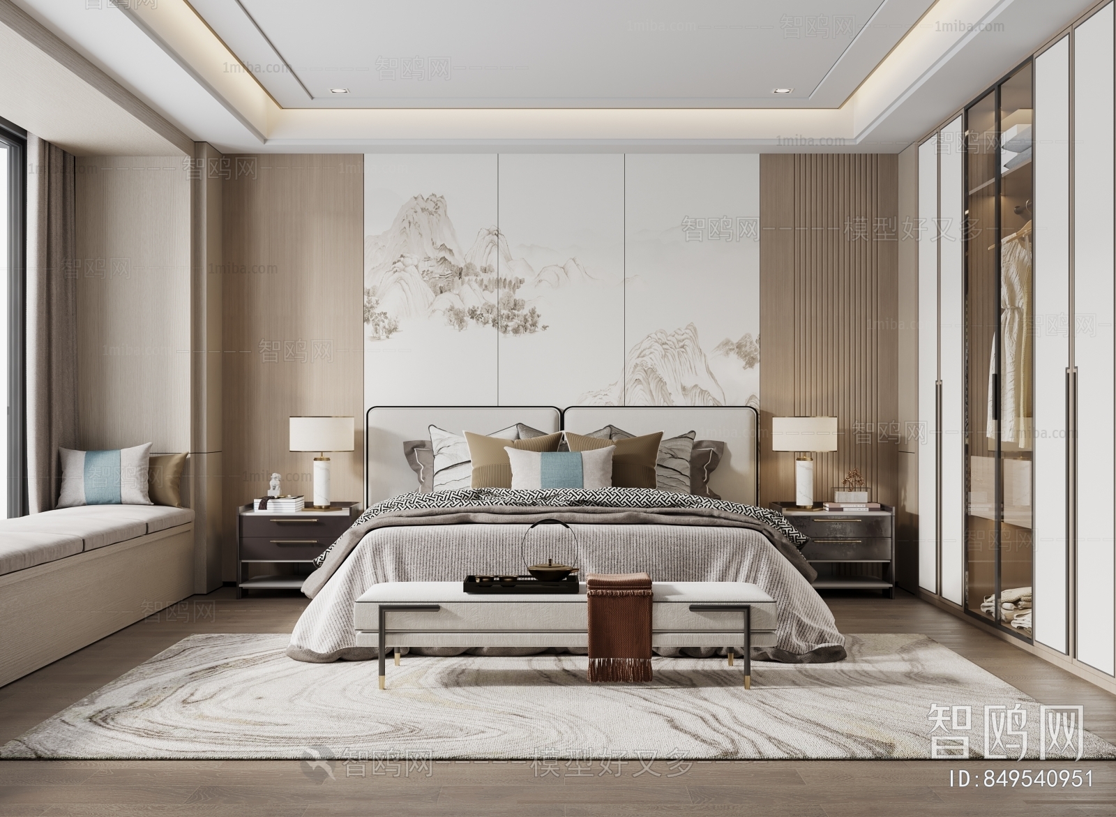 New Chinese Style Bedroom