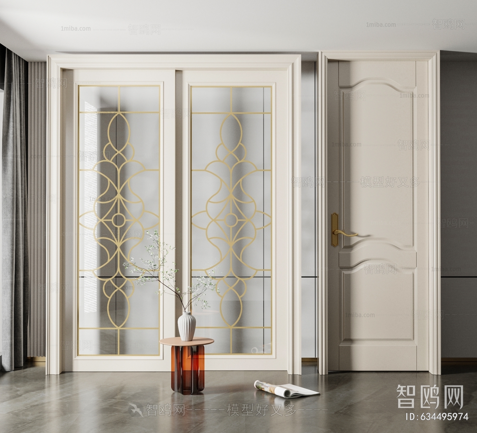 Simple European Style Sliding Door