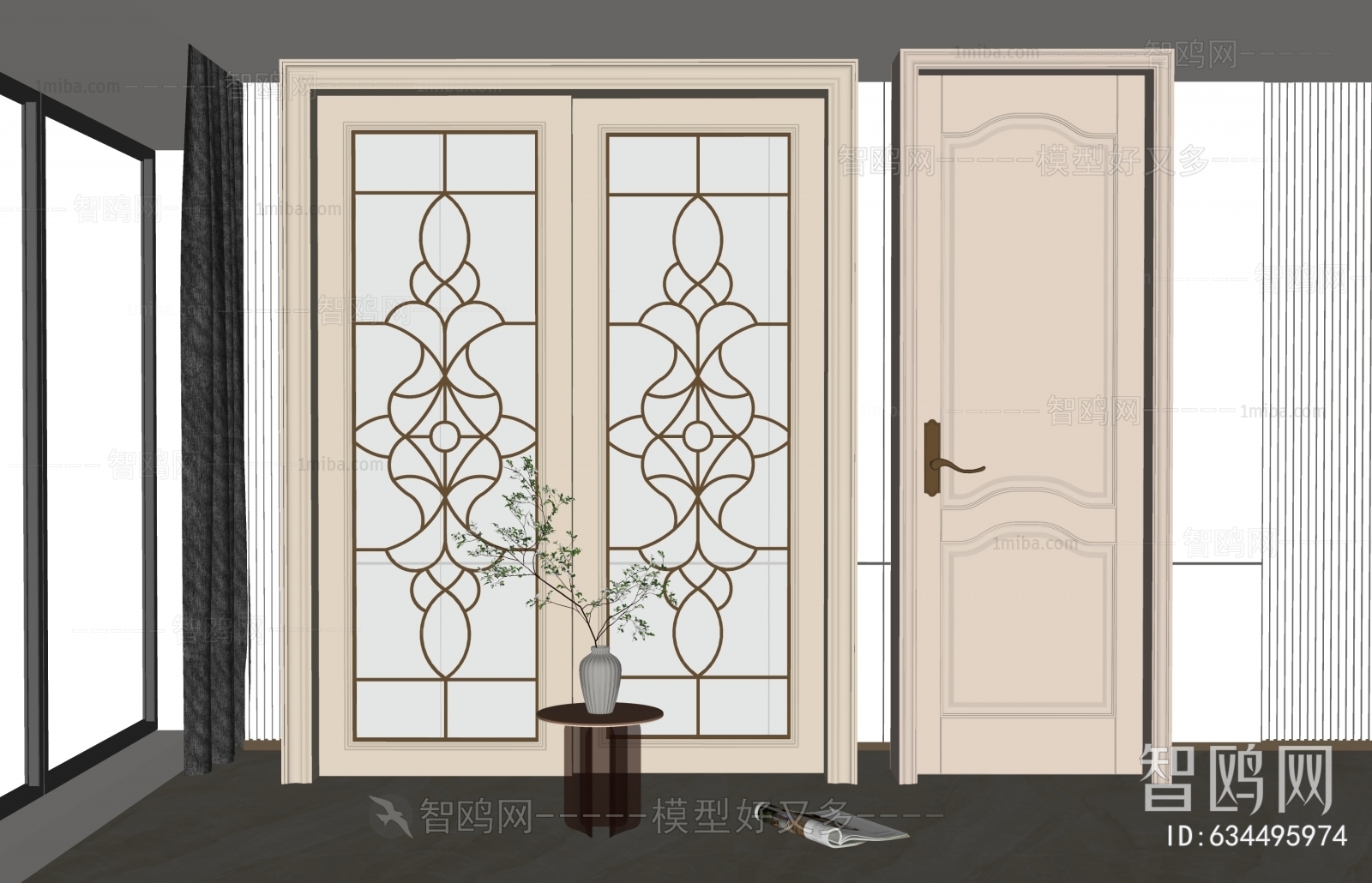 Simple European Style Sliding Door