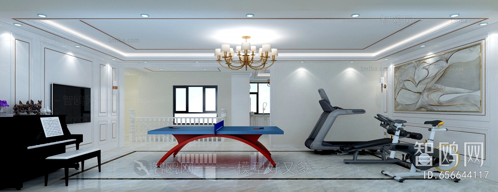 American Style Home Fitness Room