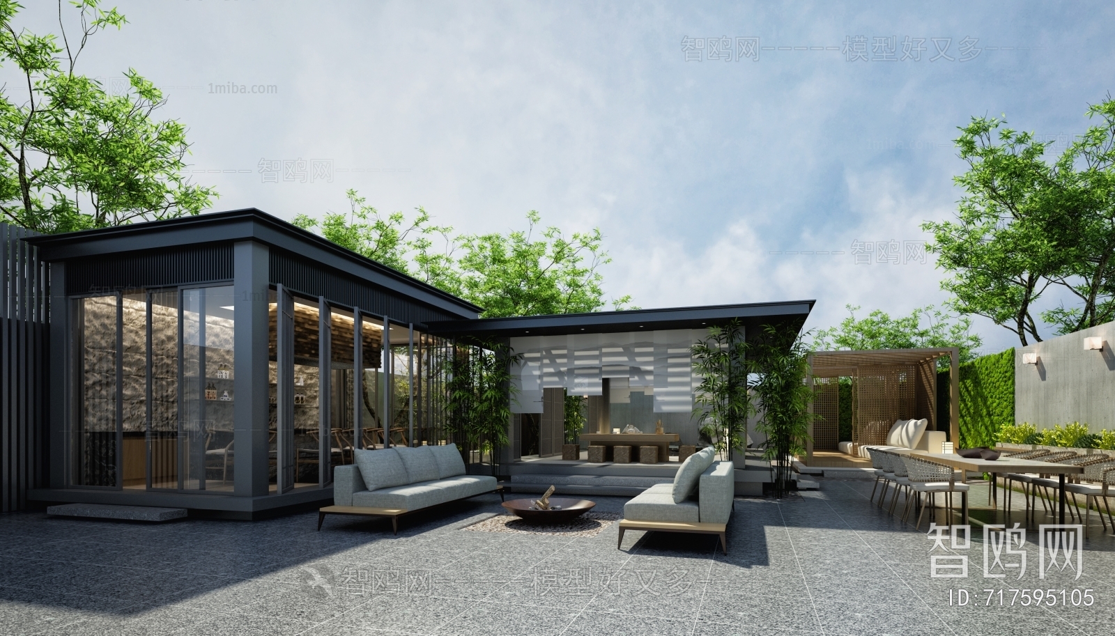 Modern Courtyard/landscape