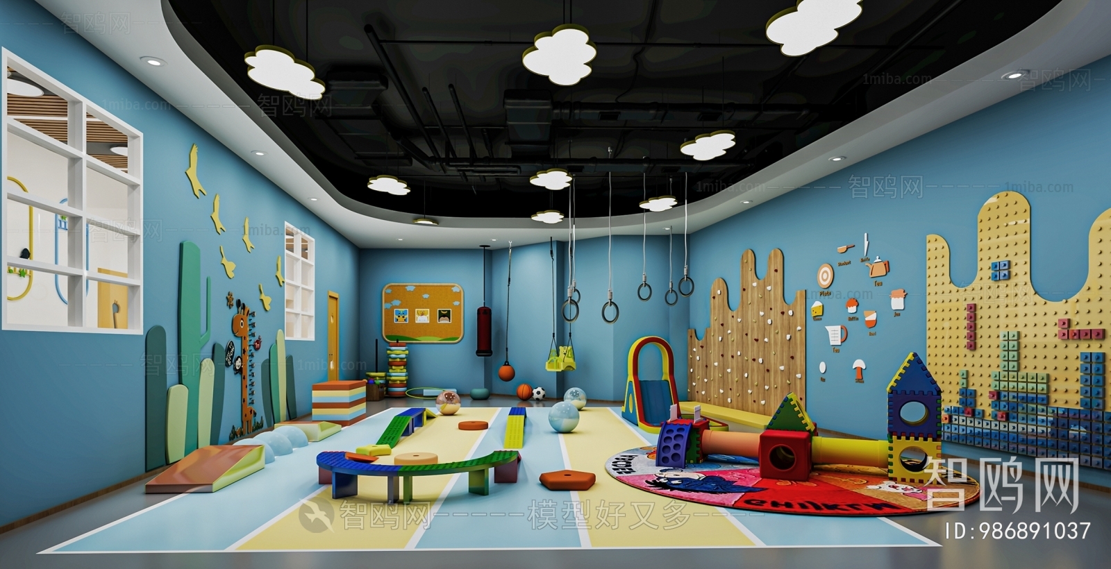 现代幼儿园娱乐室