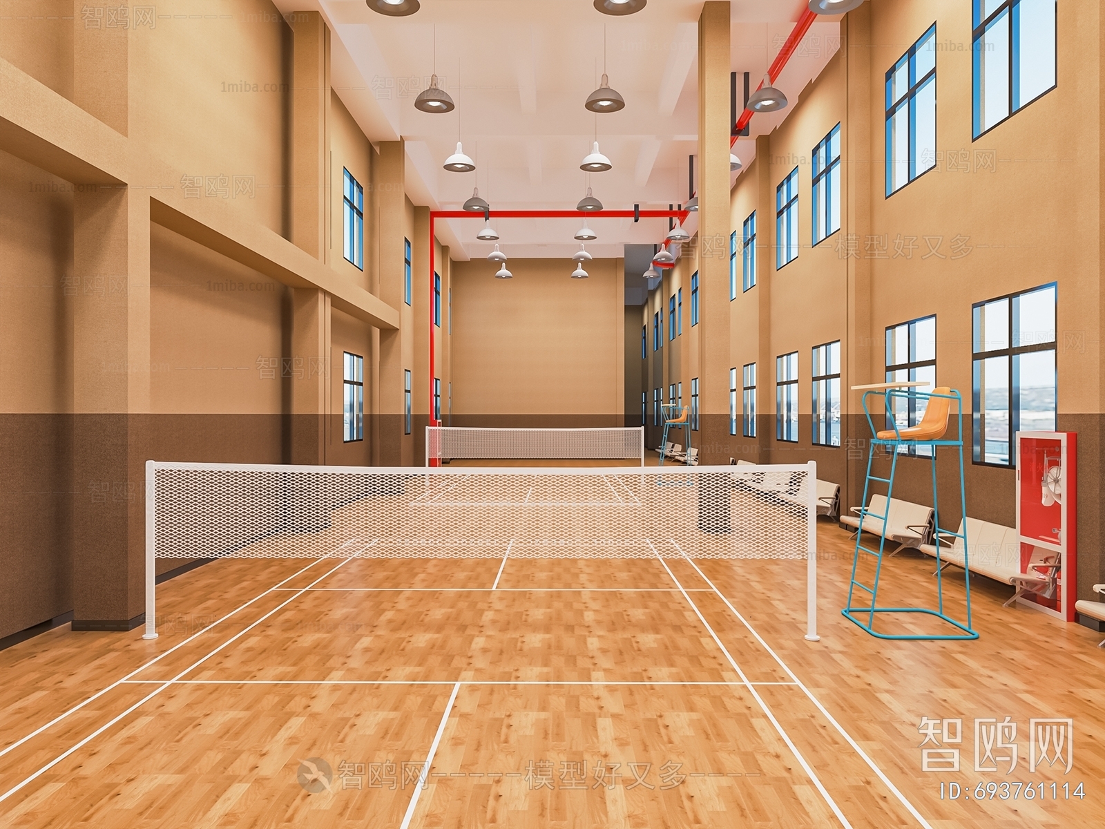 Modern Indoor Badminton Court