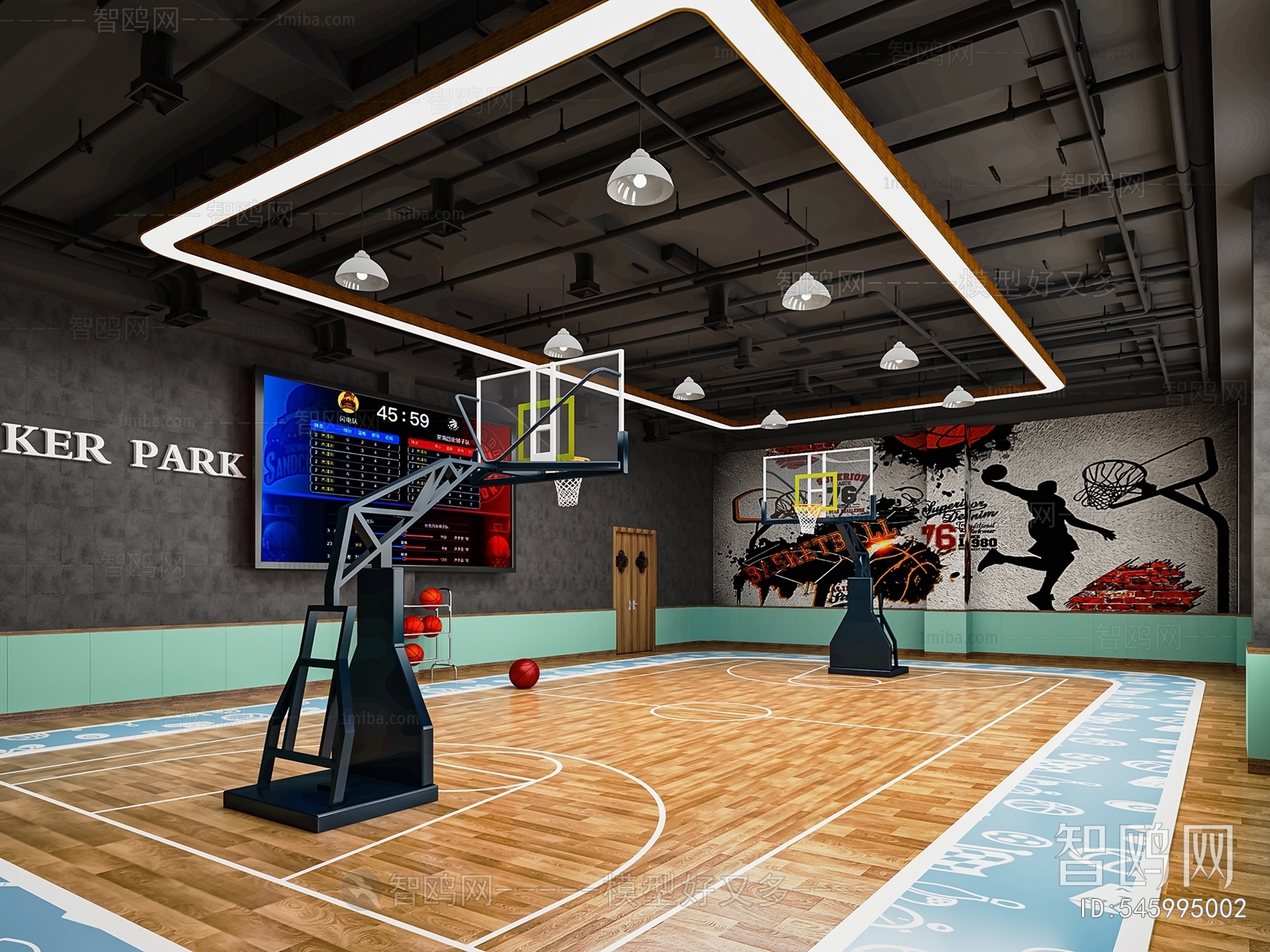 Modern Basketball Arena