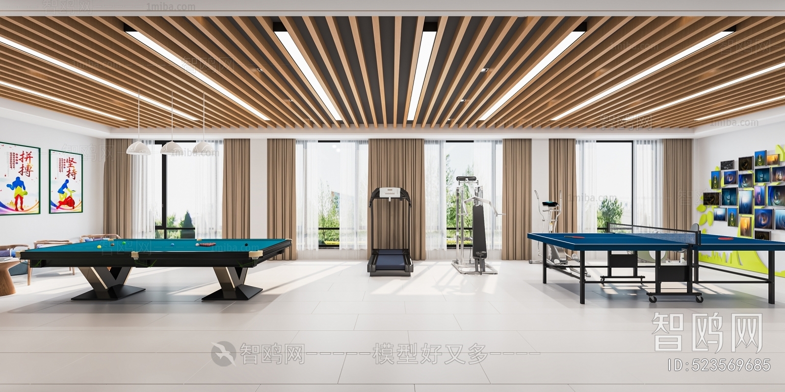 Modern Billiards Room