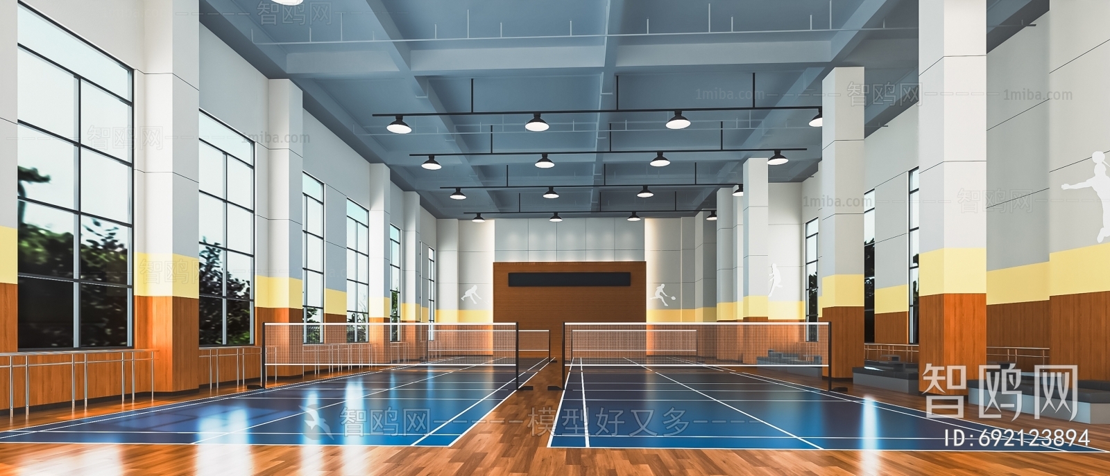 Modern Indoor Badminton Court