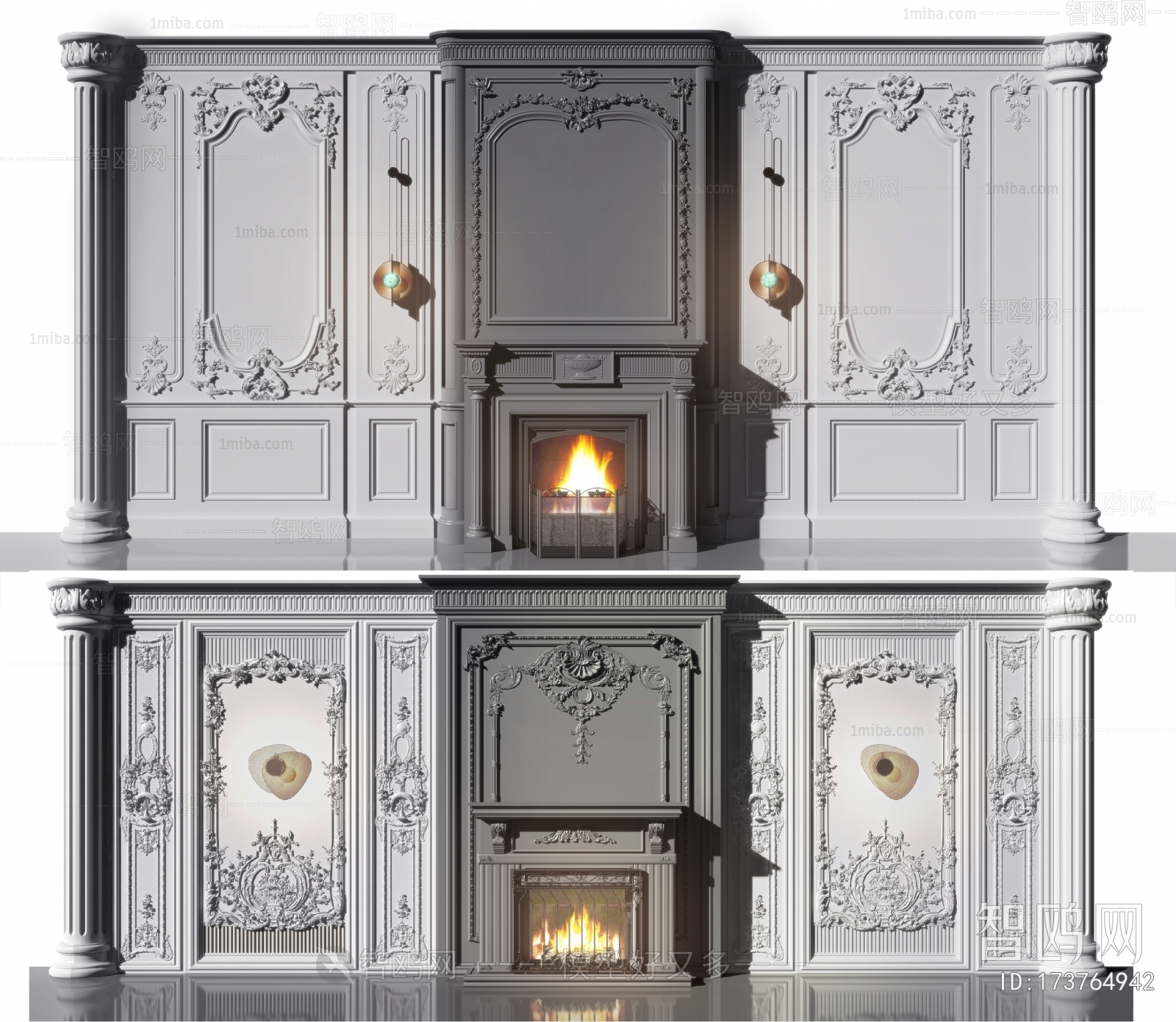 European Style Fireplace