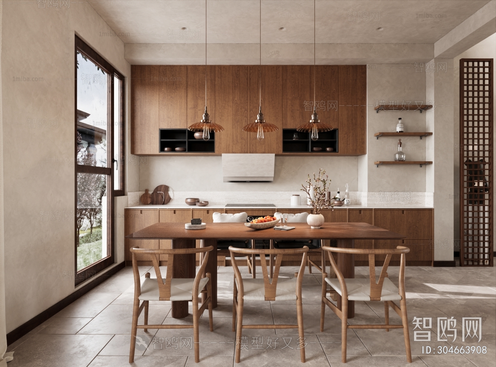 Wabi-sabi Style Dining Room