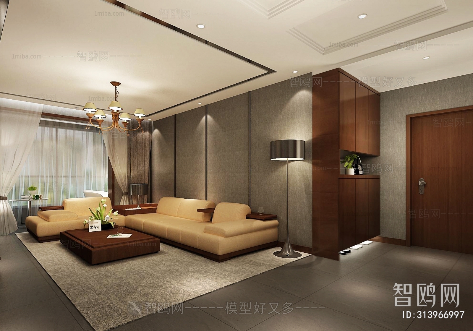 New Chinese Style Hong Kong Style A Living Room