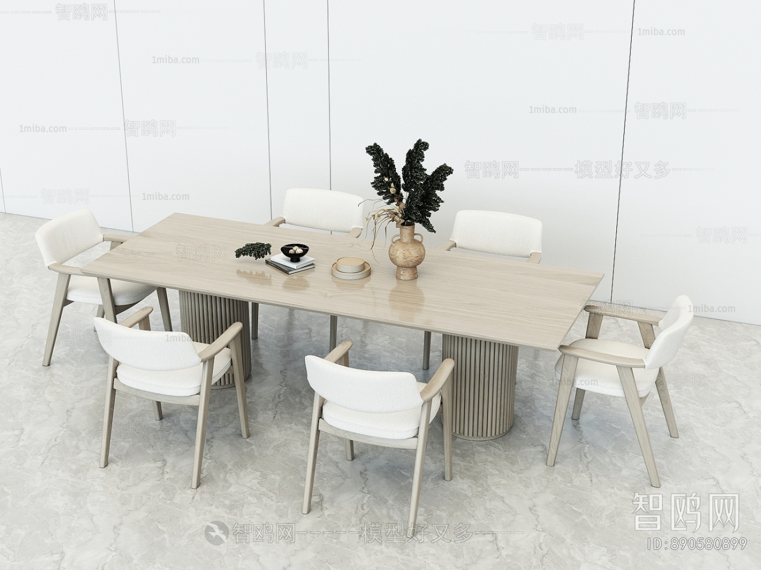 Wabi-sabi Style Dining Table And Chairs