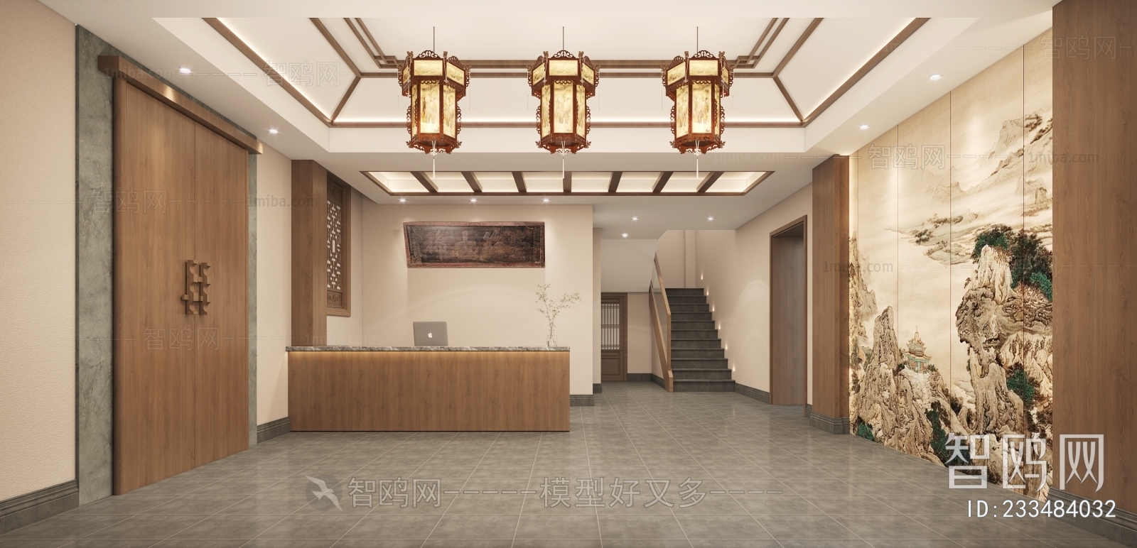 New Chinese Style Chinese Style Lobby Hall