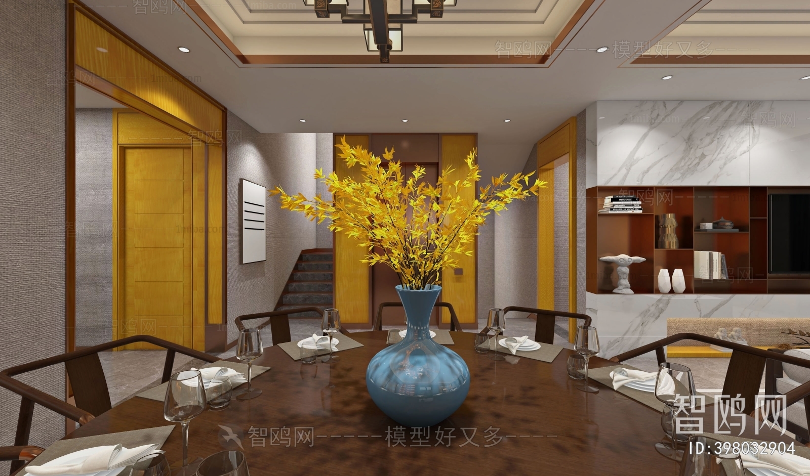 New Chinese Style Dining Room