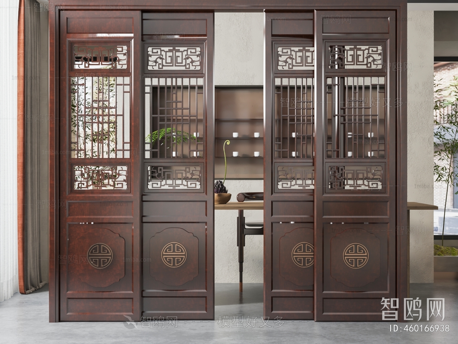 New Chinese Style Sliding Door