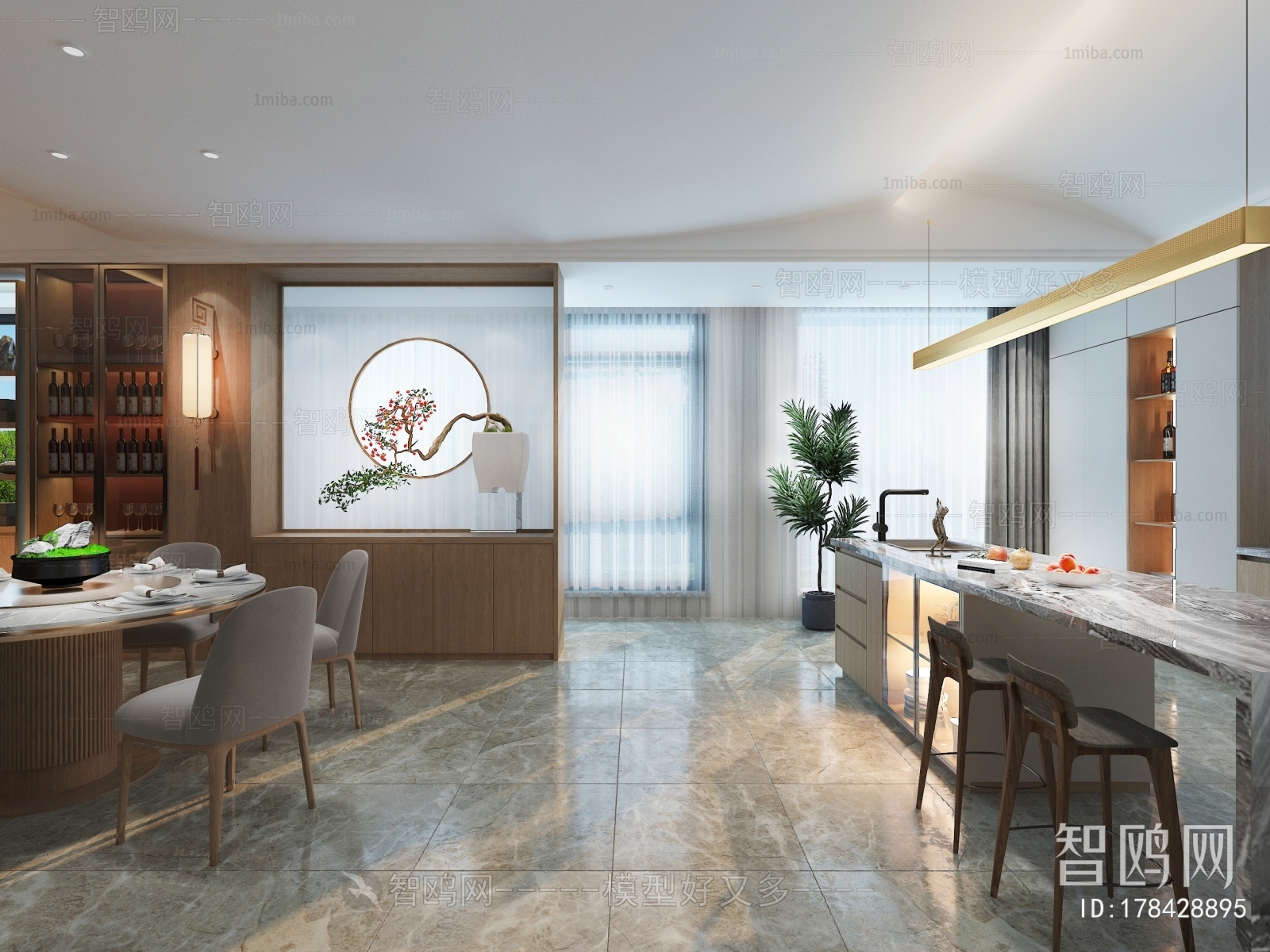 New Chinese Style Dining Room