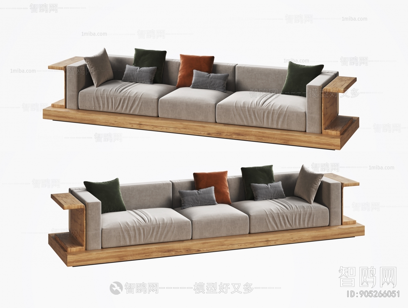 Japanese Style Three-seat Sofa