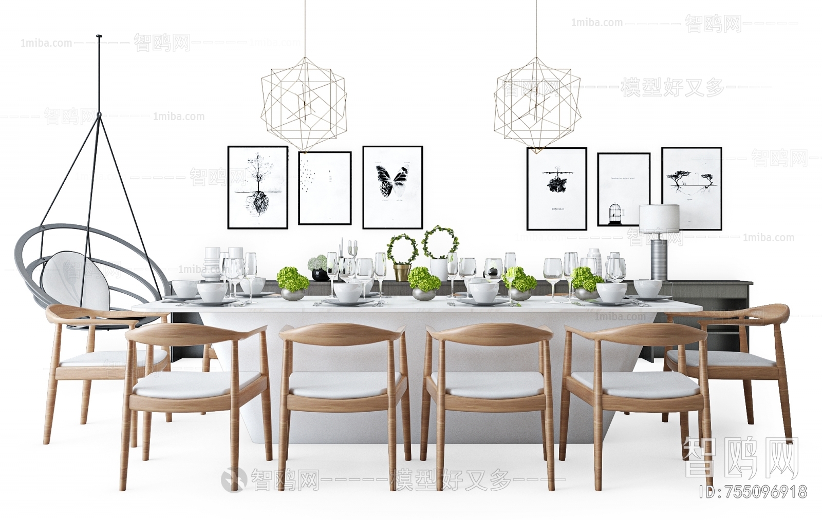 Nordic Style Dining Table And Chairs