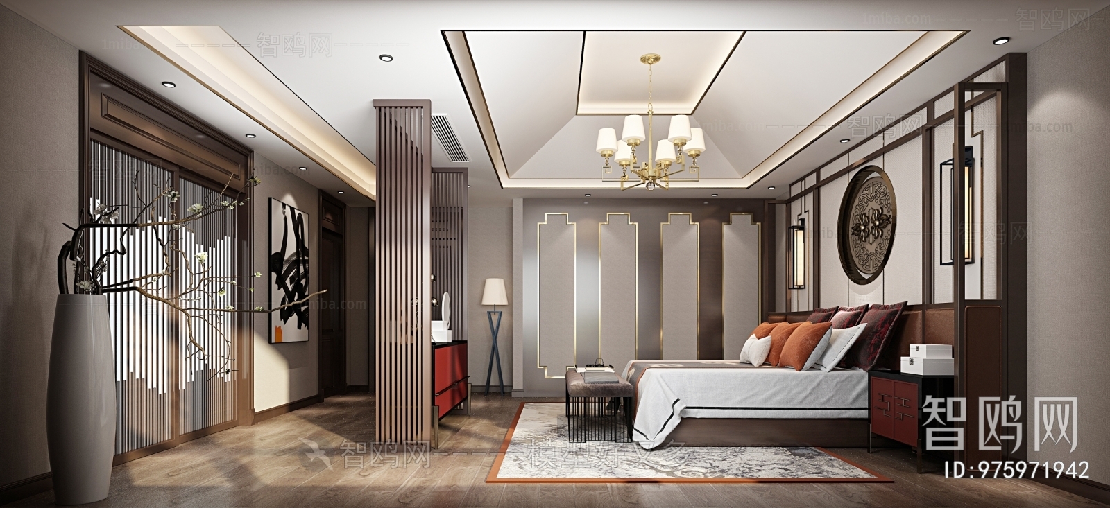 New Chinese Style Bedroom