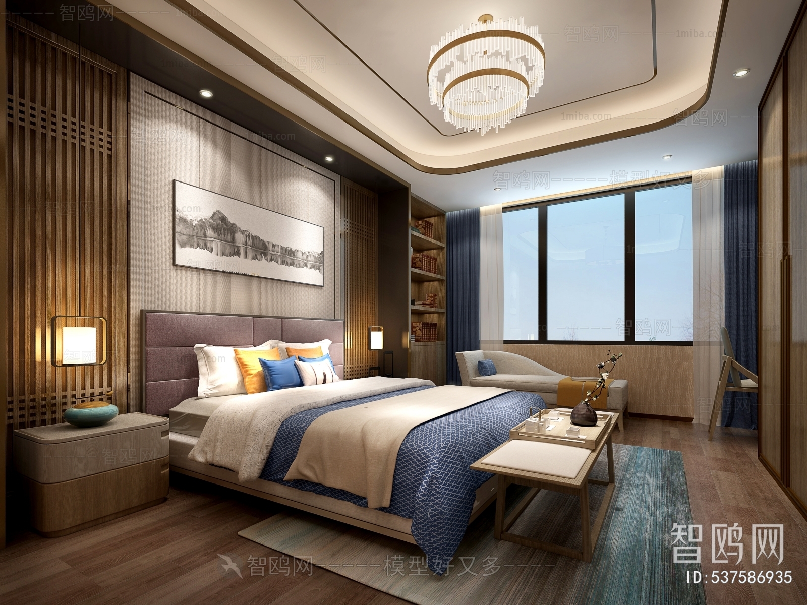 New Chinese Style Bedroom