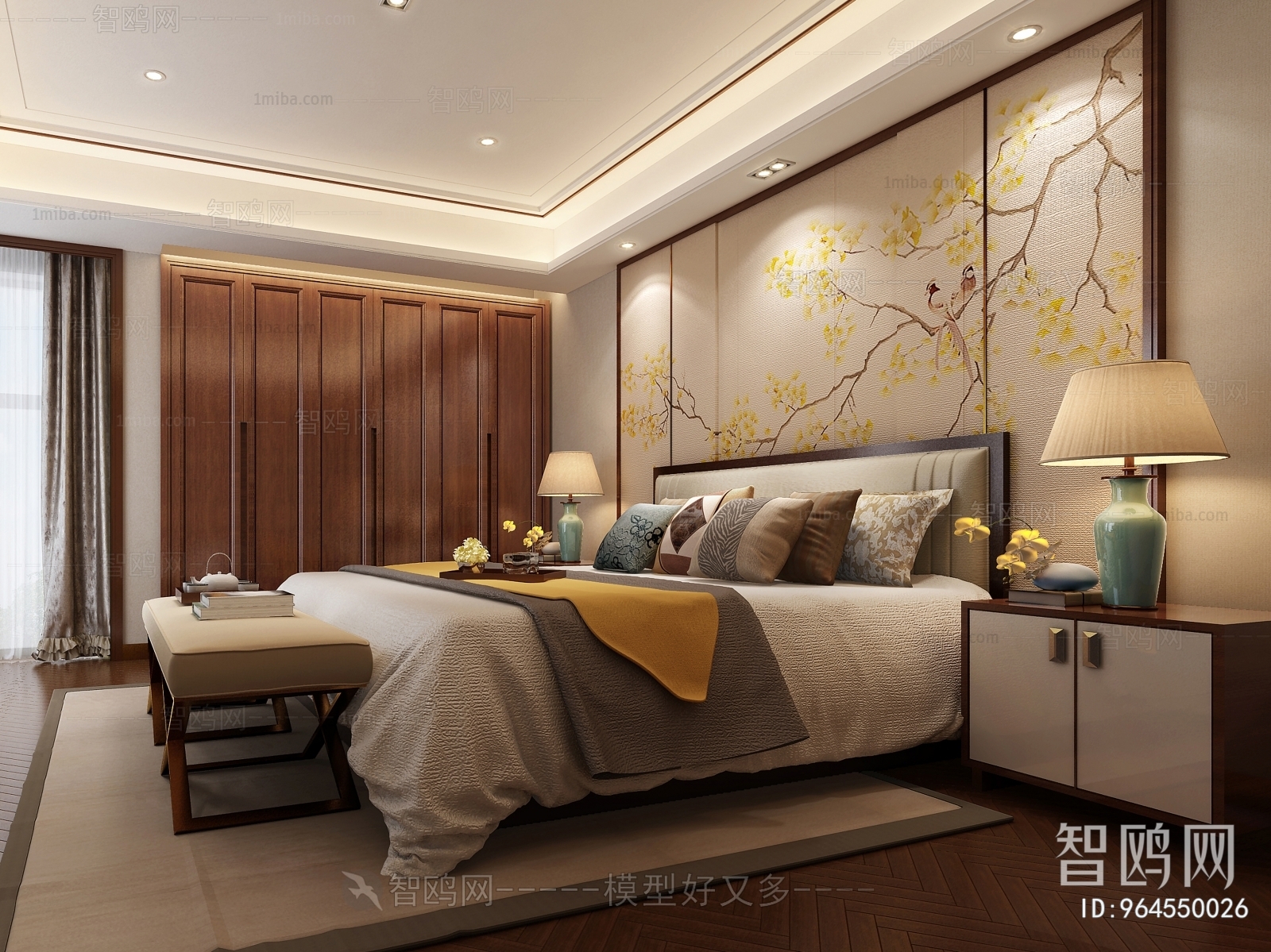 New Chinese Style Bedroom