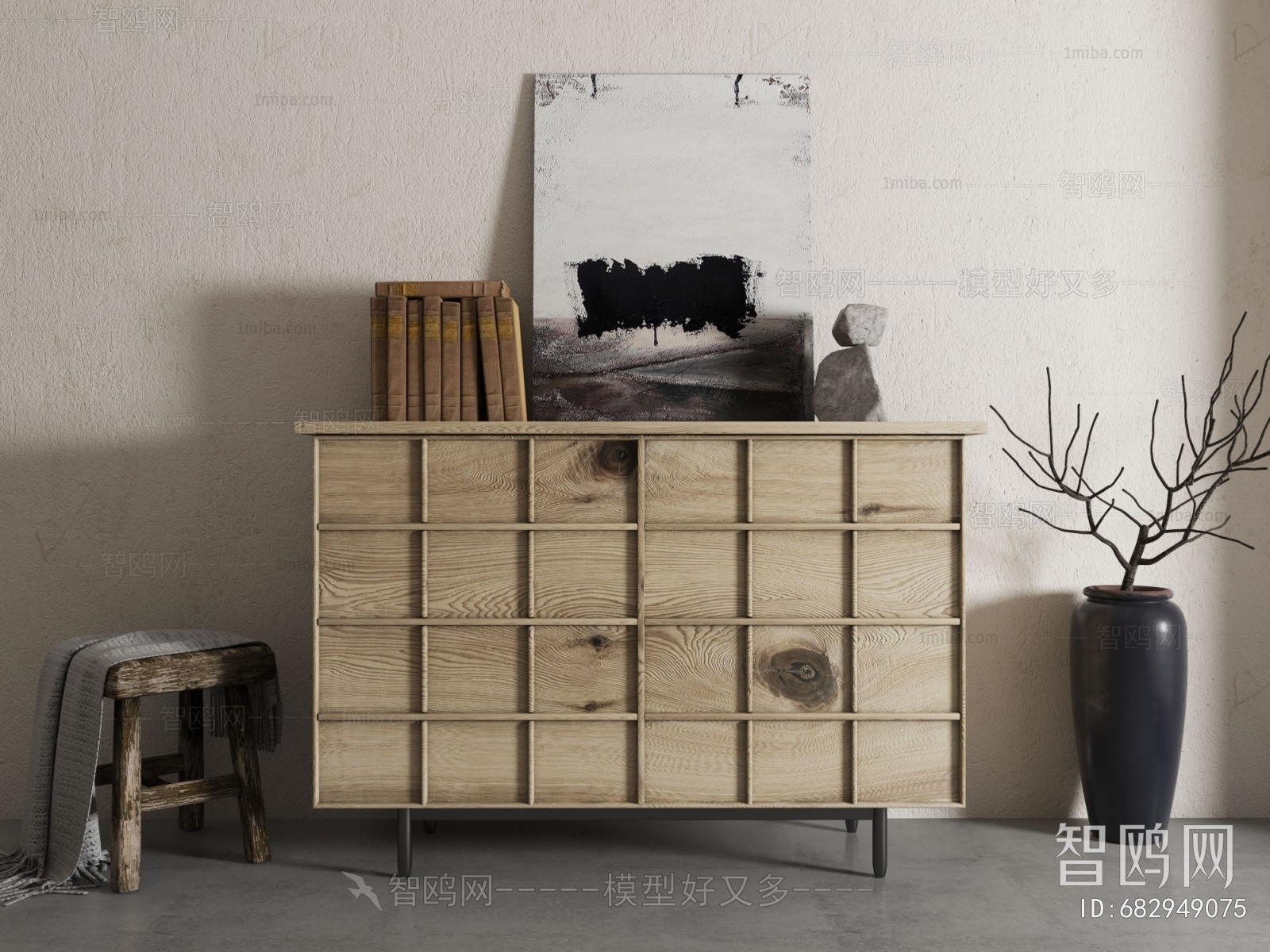 Wabi-sabi Style Entrance Cabinet