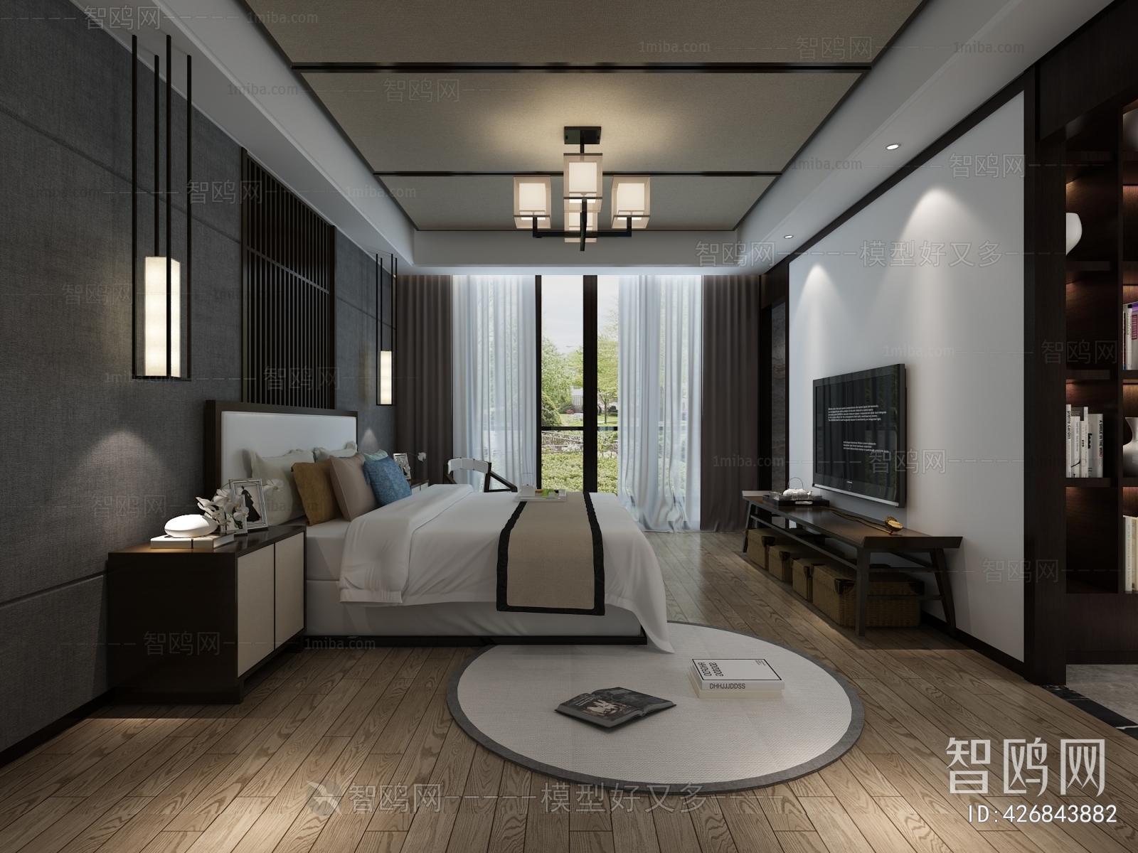 New Chinese Style Bedroom