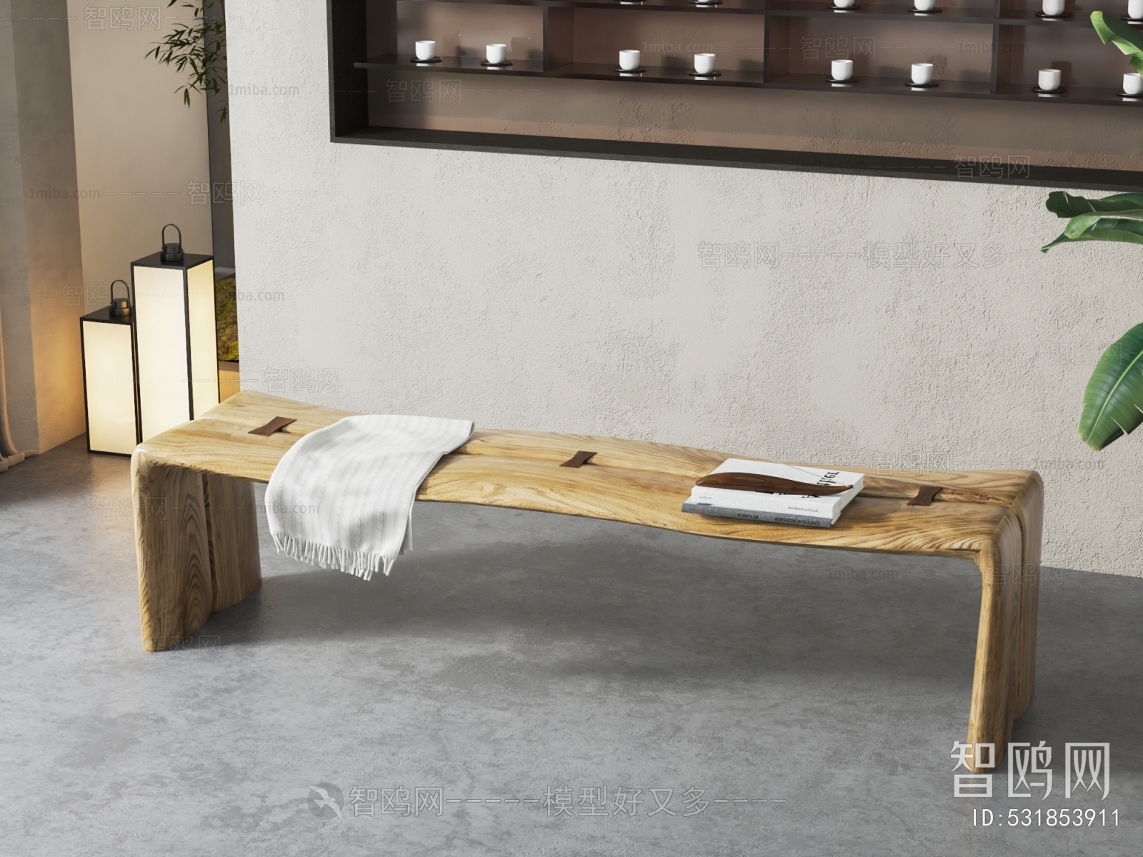 Wabi-sabi Style Bench