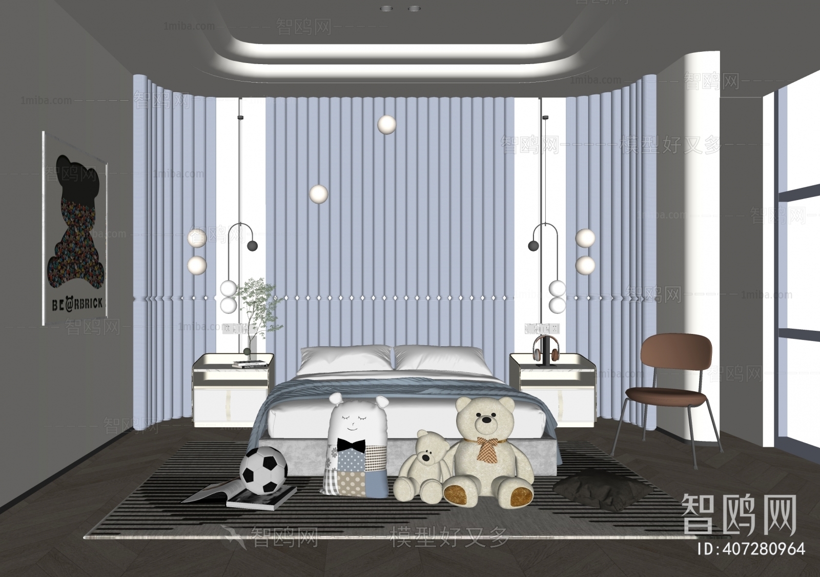 Modern Boy's Room And Son's Room