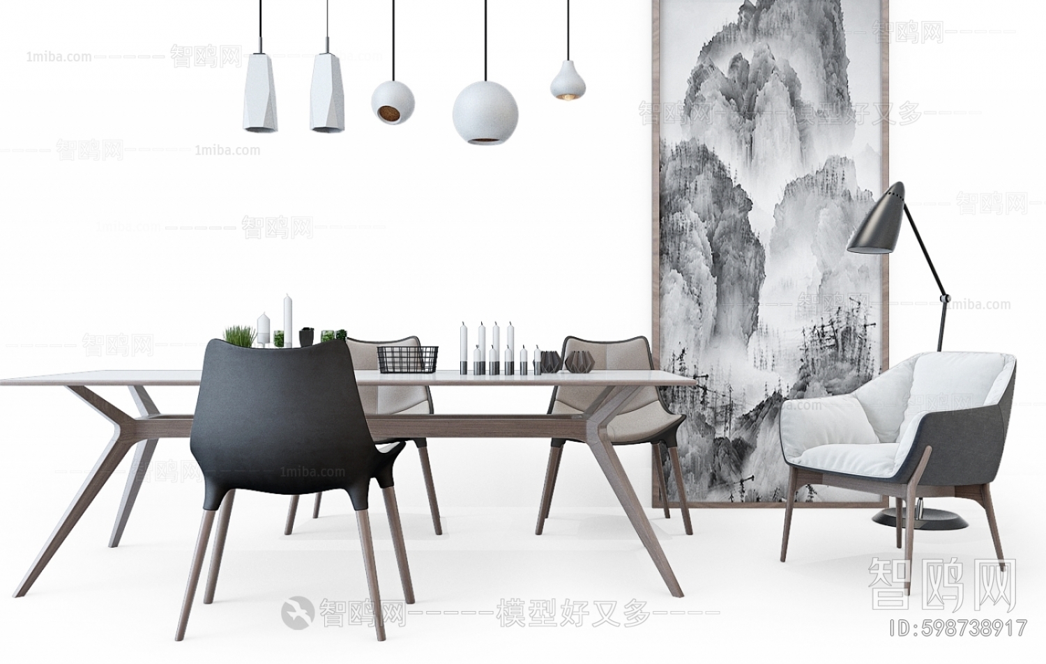 Modern Nordic Style Dining Table And Chairs