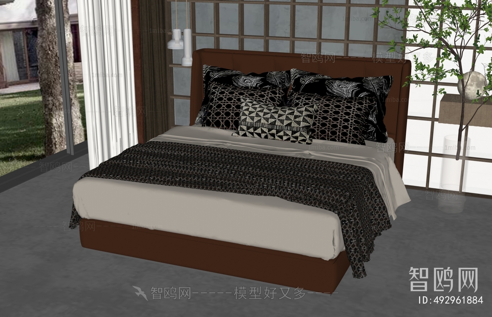 New Chinese Style Double Bed