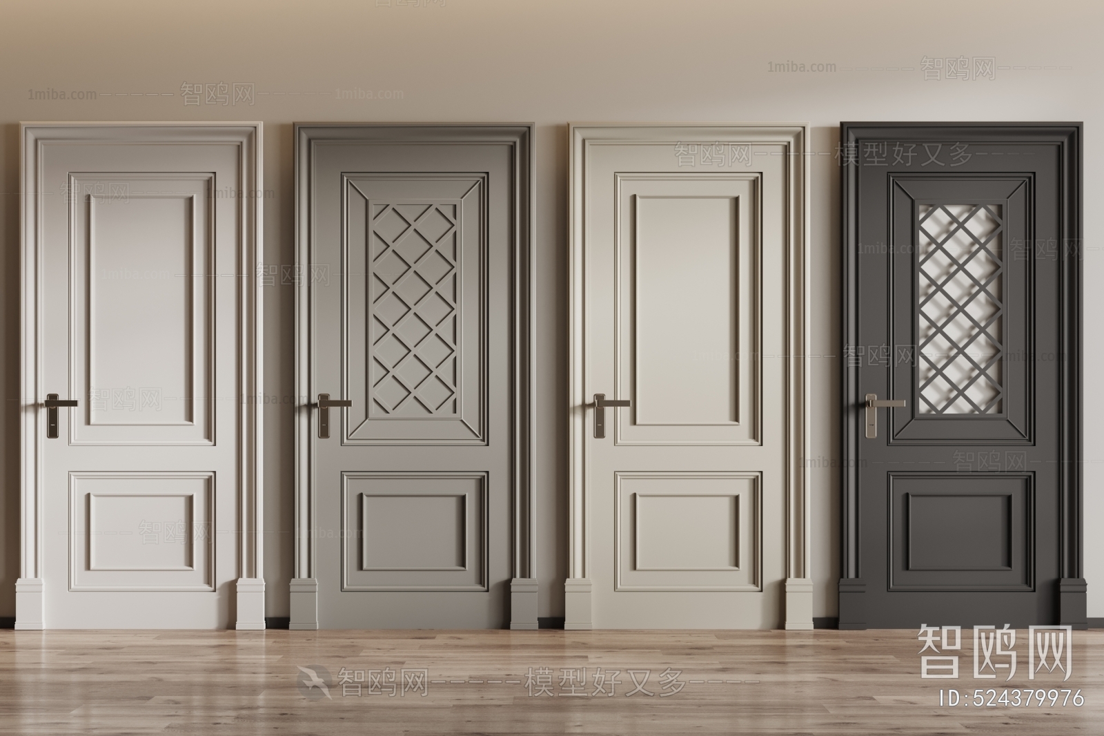 Simple European Style Single Door