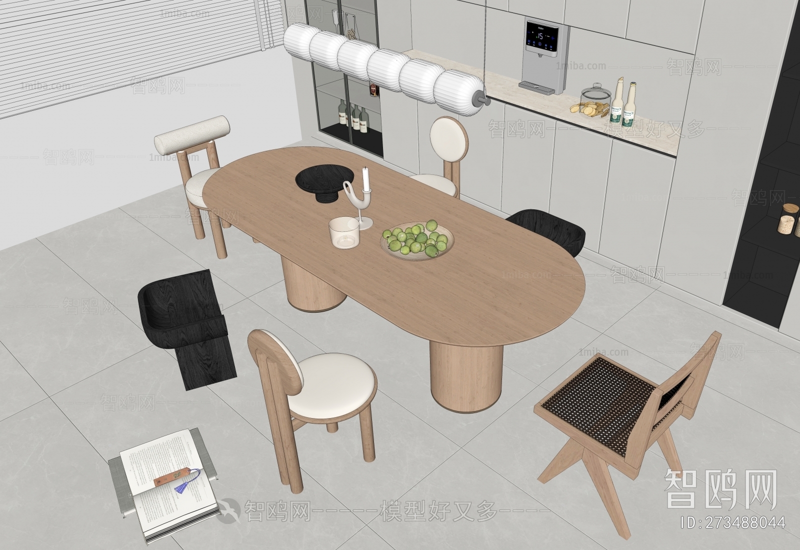 Wabi-sabi Style Dining Table And Chairs