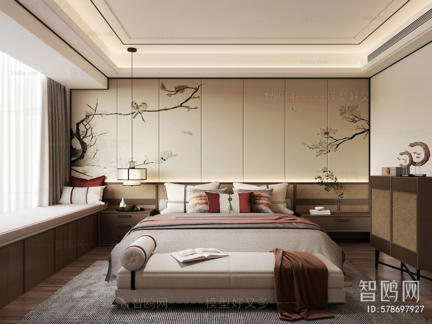 New Chinese Style Bedroom