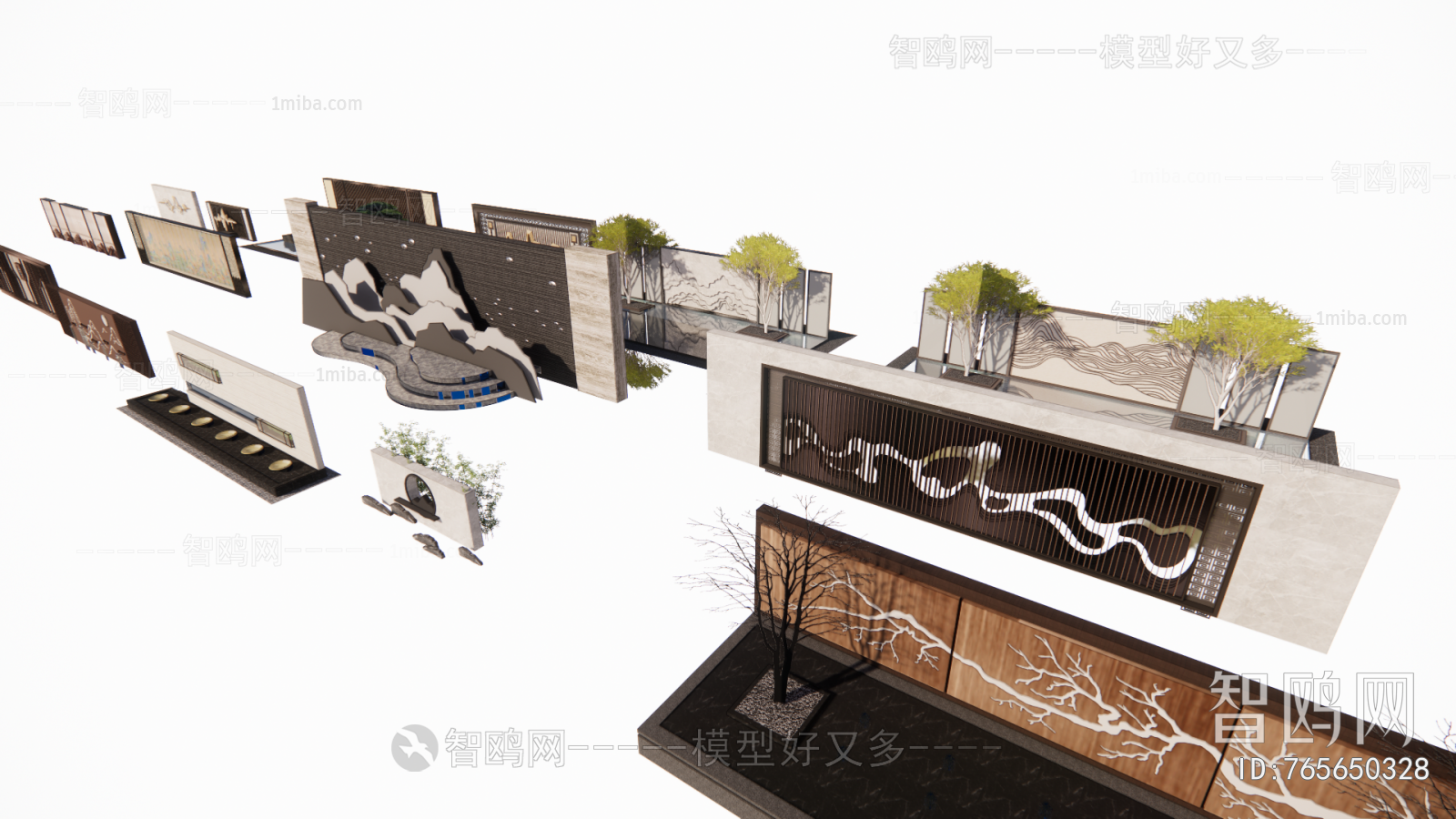 New Chinese Style Landscape Wall