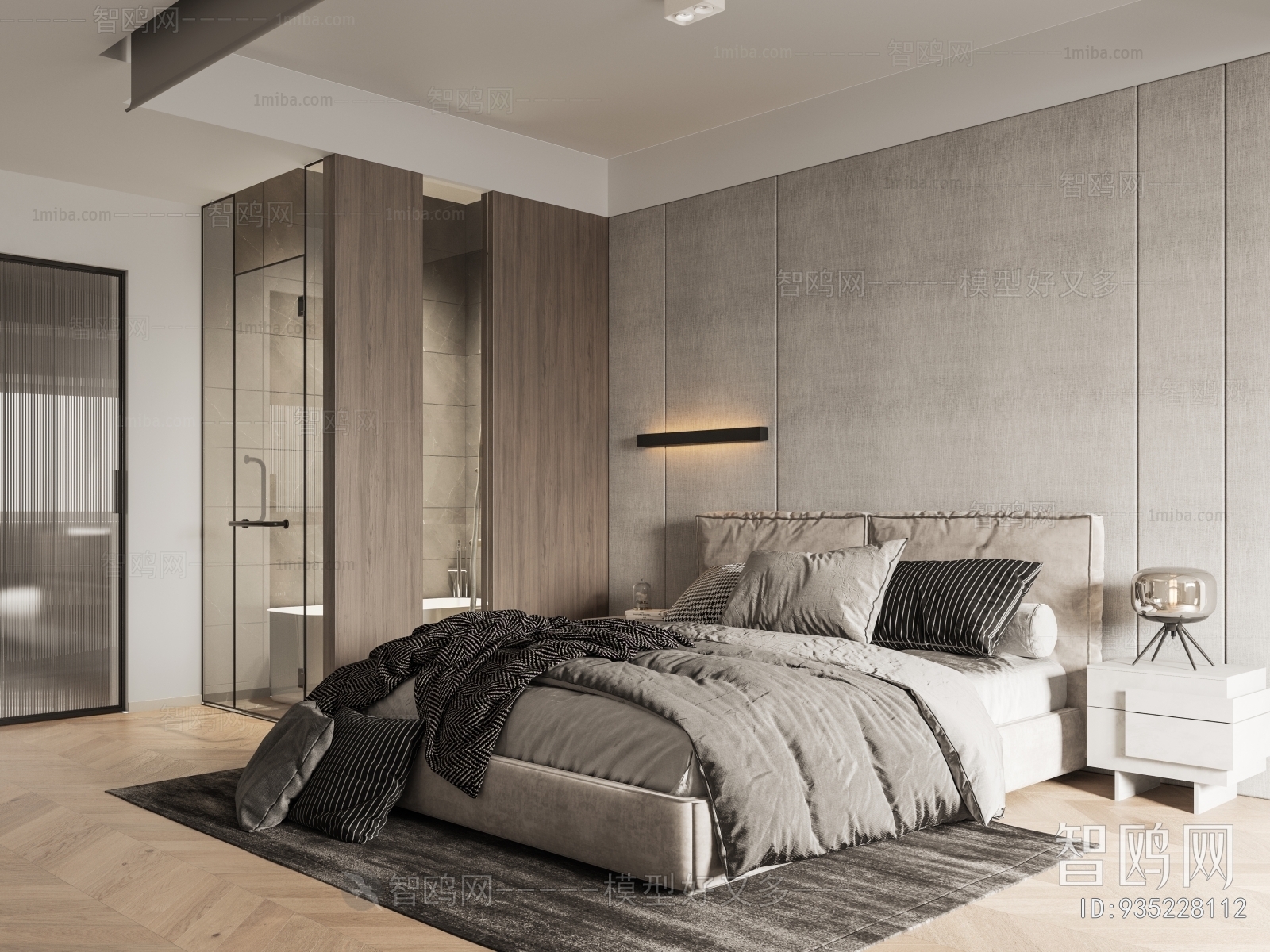 Modern Wabi-sabi Style Bedroom