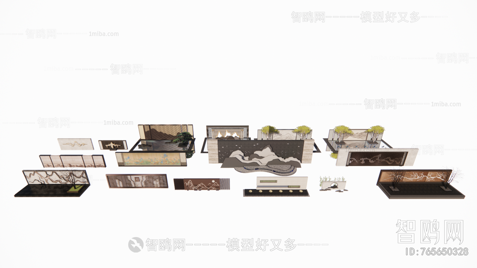 New Chinese Style Landscape Wall